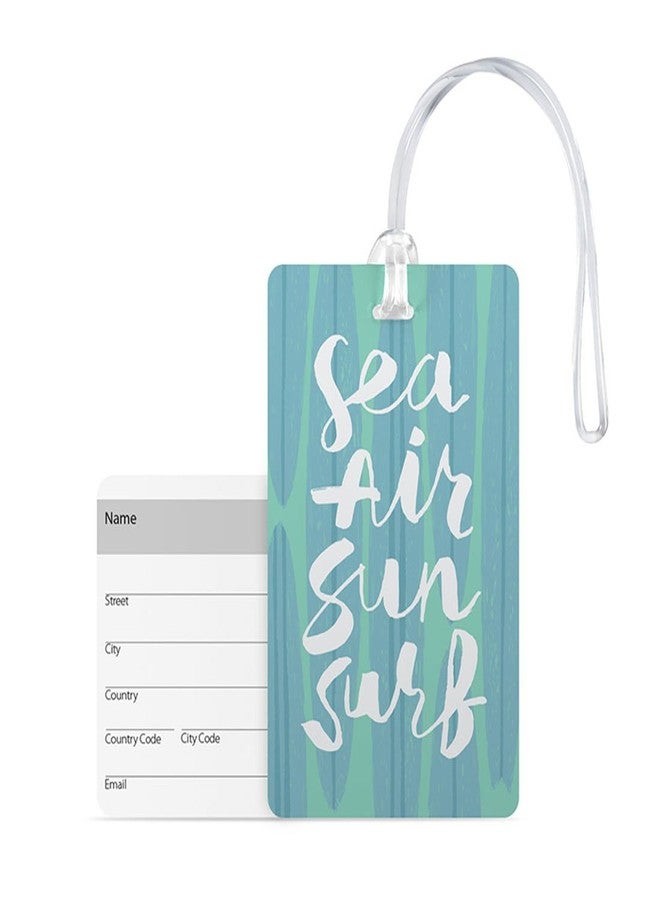 100yellow® Sea Air Sun Luggage Tags, Bag Tag Travel Id Labels Tag for Baggage Suitcases Bags with Silicon- Ideal for Travel - Image 1